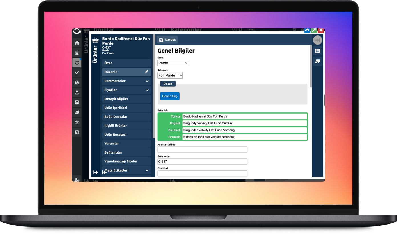 Ürün Genel Bilgiler