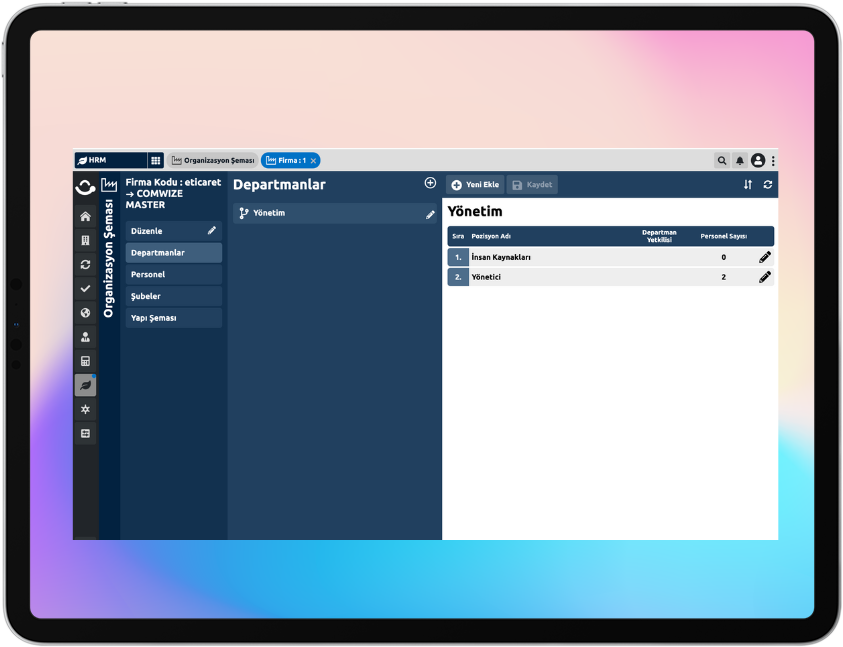 Organizasyon Şeması Oluşturun
