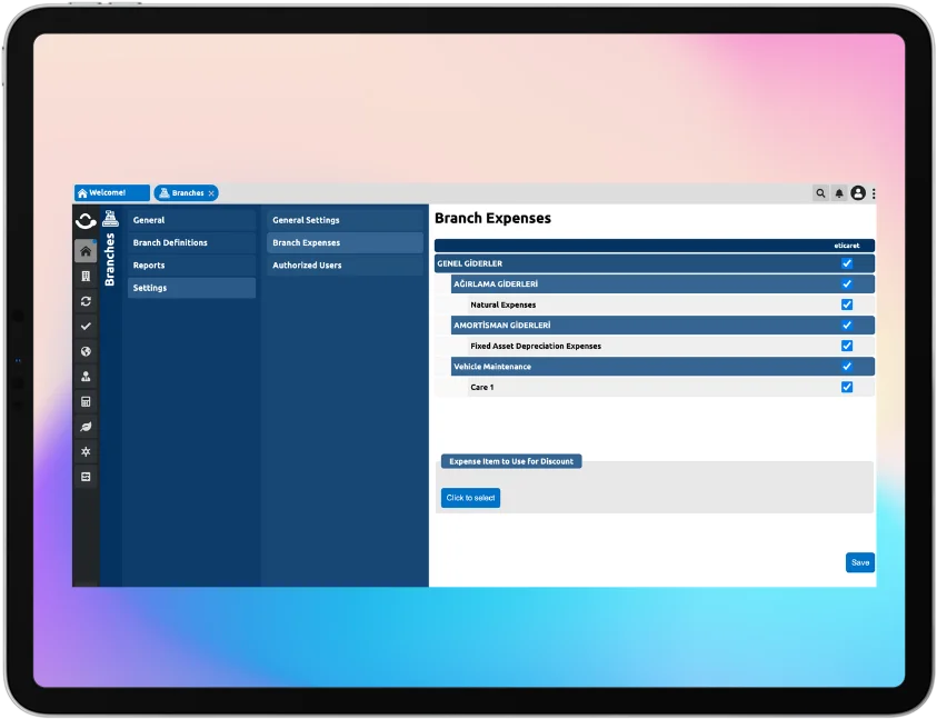 Income and Expense Separation by Branches